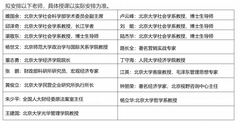 北京大學變革時代企業家創新經營管理實戰班(圖1)